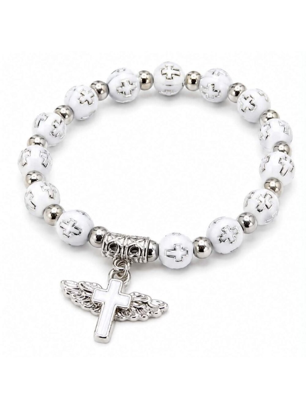 Faith-Inspired Cross Charm Bracelet